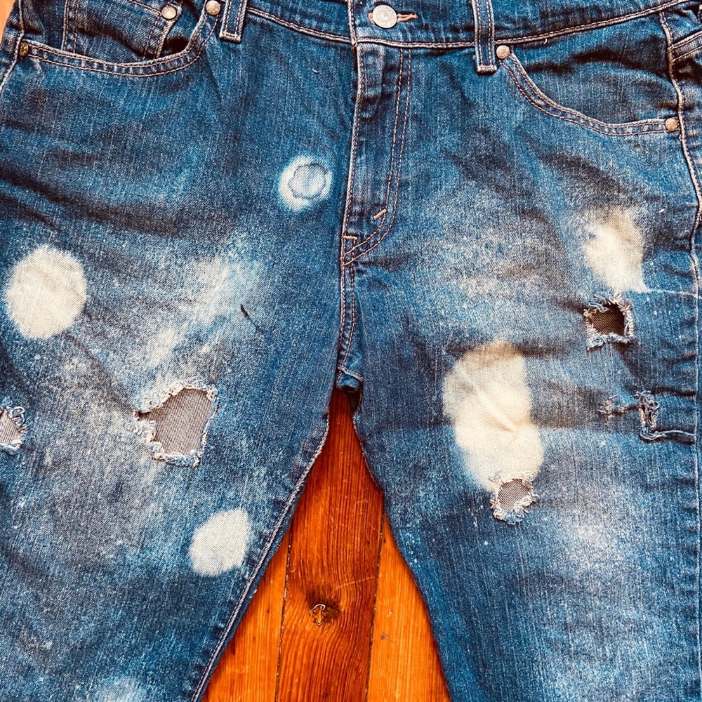Distressed Levi’s Cut Offs